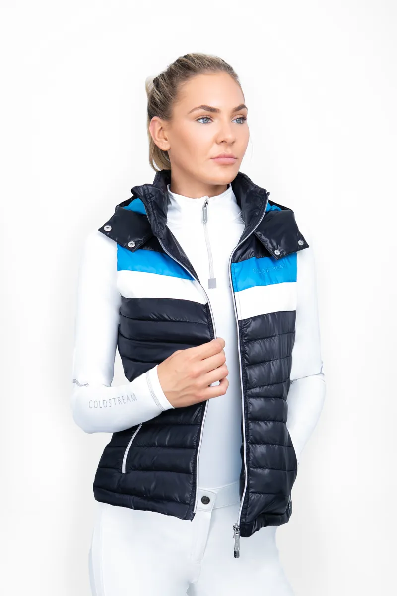 Coldstream Southdean Quilted Gilet - Navy/White/Blue-2
